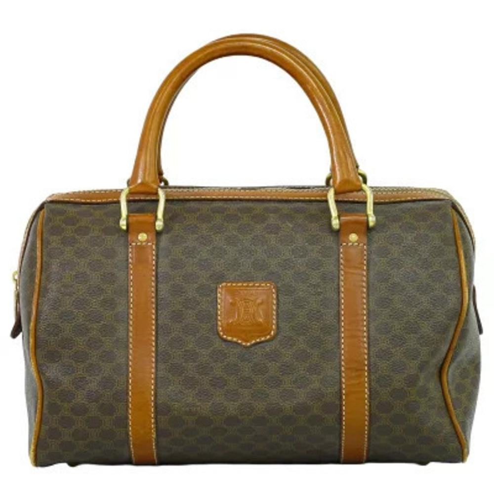 Celine Macadam Boston Bag Handbag Brown